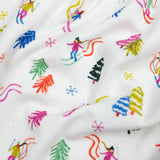 Downhill Dash Ski Print Knit Bubble