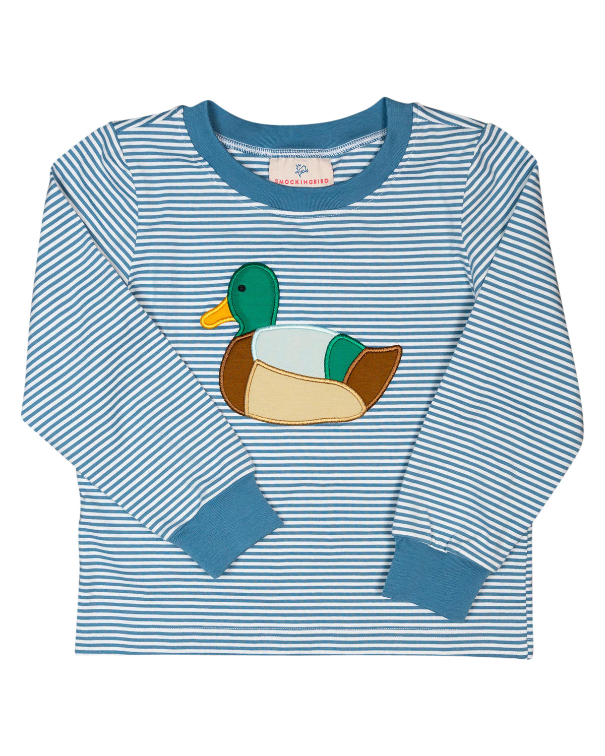 Duck Applique Striped Knit Shirt