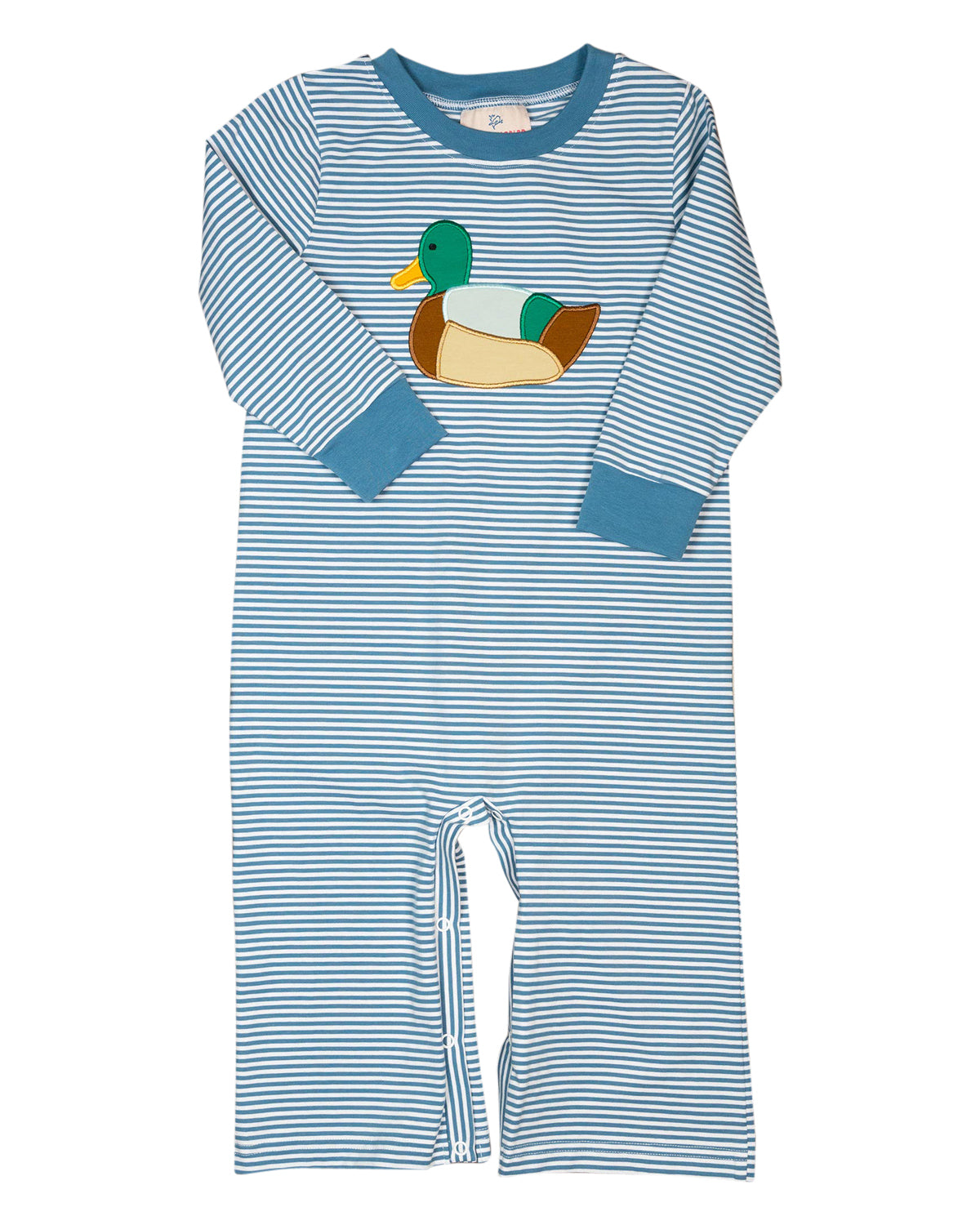 Duck Applique Striped Knit Longall