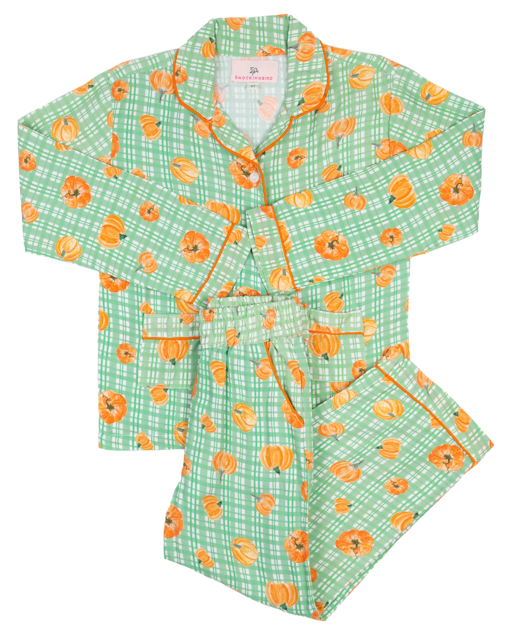 Watercolor Pumpkins Button Down Pajama Set