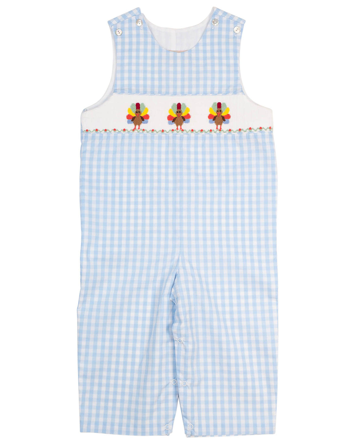 Turkeys Smocked Gingham Longall