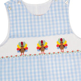 Turkeys Smocked Gingham Longall- FINAL SALE