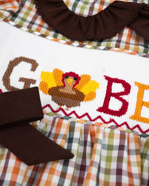 Gobble Gobble Smocked Bubble