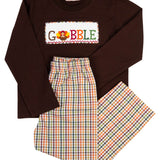 Gobble Gobble Smocked Pants Set- FINAL SALE