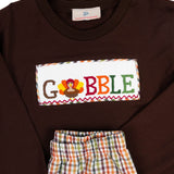 Gobble Gobble Smocked Pants Set- FINAL SALE