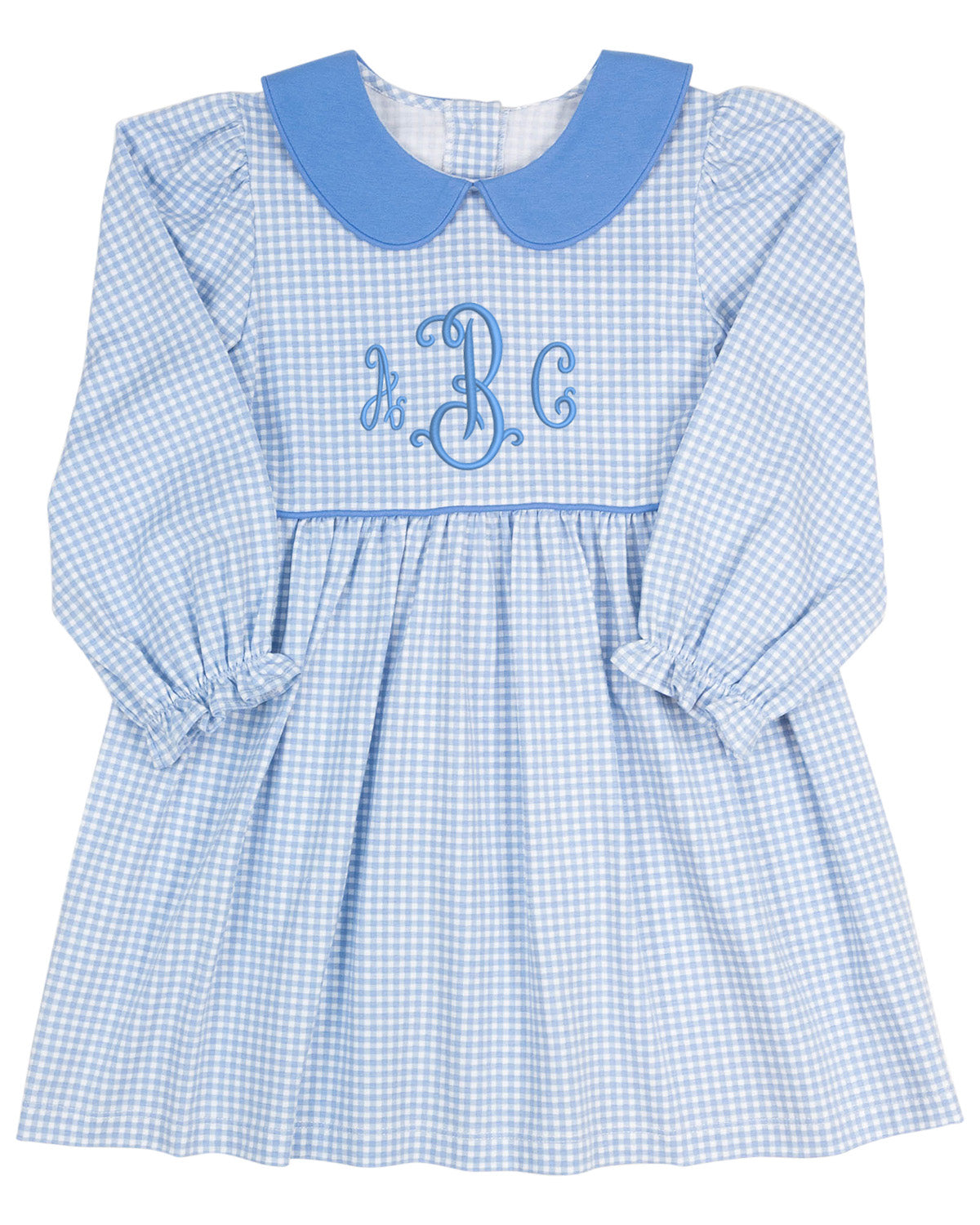 Cadet Blue Gingham Knit Dress