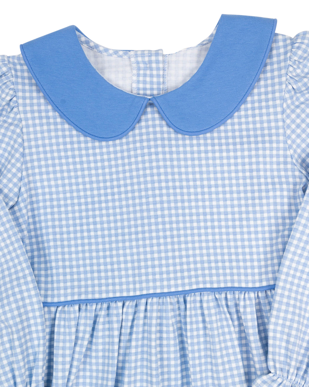 Cadet Blue Gingham Knit Dress