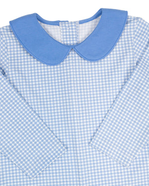 Cadet Blue Gingham Knit Longall