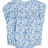 Winter Blue Floral Smocked Bubble