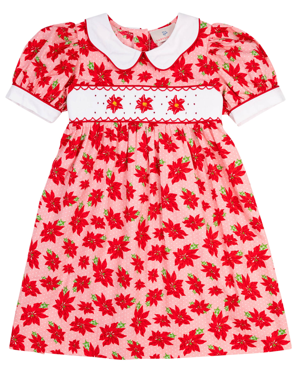 Poinsettia Smocked Dress