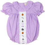 Halloween Fun Embroidered Gingham Bubble- FINAL SALE