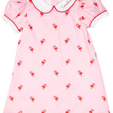 Candy Canes Embroidered Pink Dress