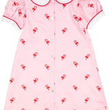 Candy Canes Embroidered Pink Dress