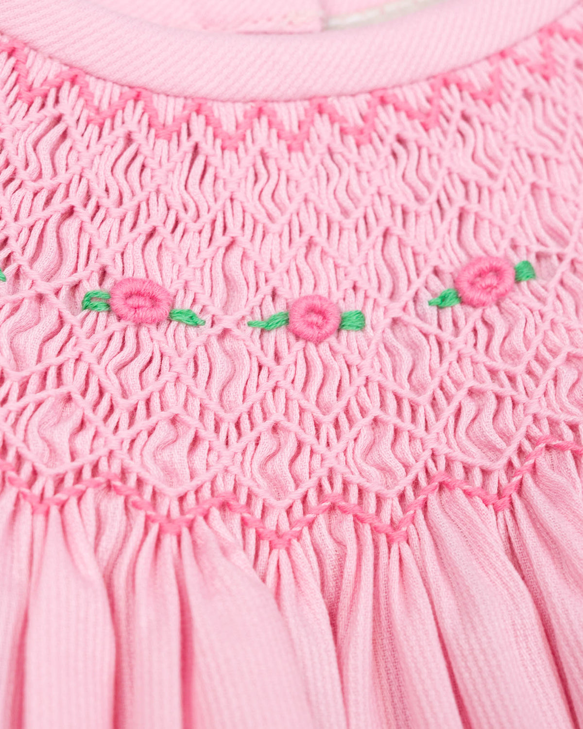 Baby Pink Smocked Bishop Bubble