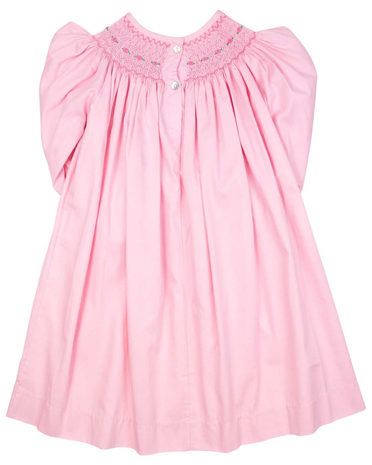 Baby Pink Smocked Bishop Dress