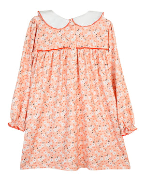 Pumpkin Applique Floral Knit Dress