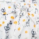 Dancing Skeleton Button Down Ladies Pajamas- FINAL SALE