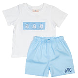 Ghosts Smocked Shorts Set-FINAL SALE