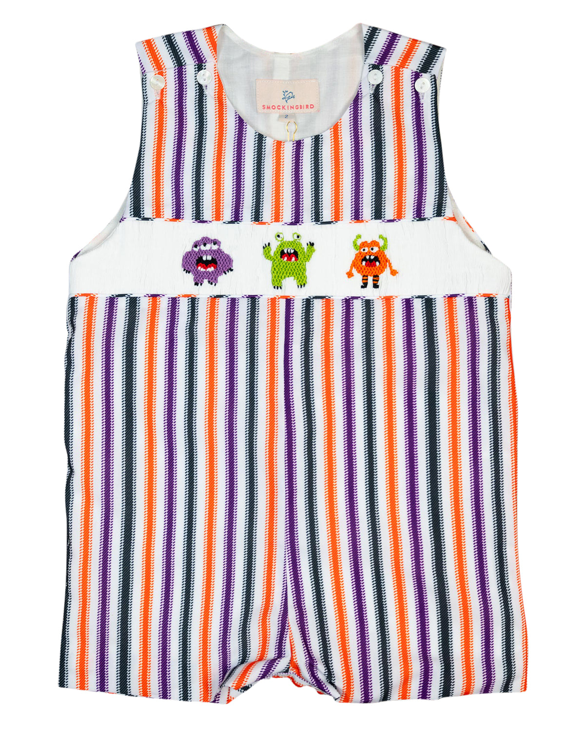 Monsters Smocked Shortall-FINAL SALE