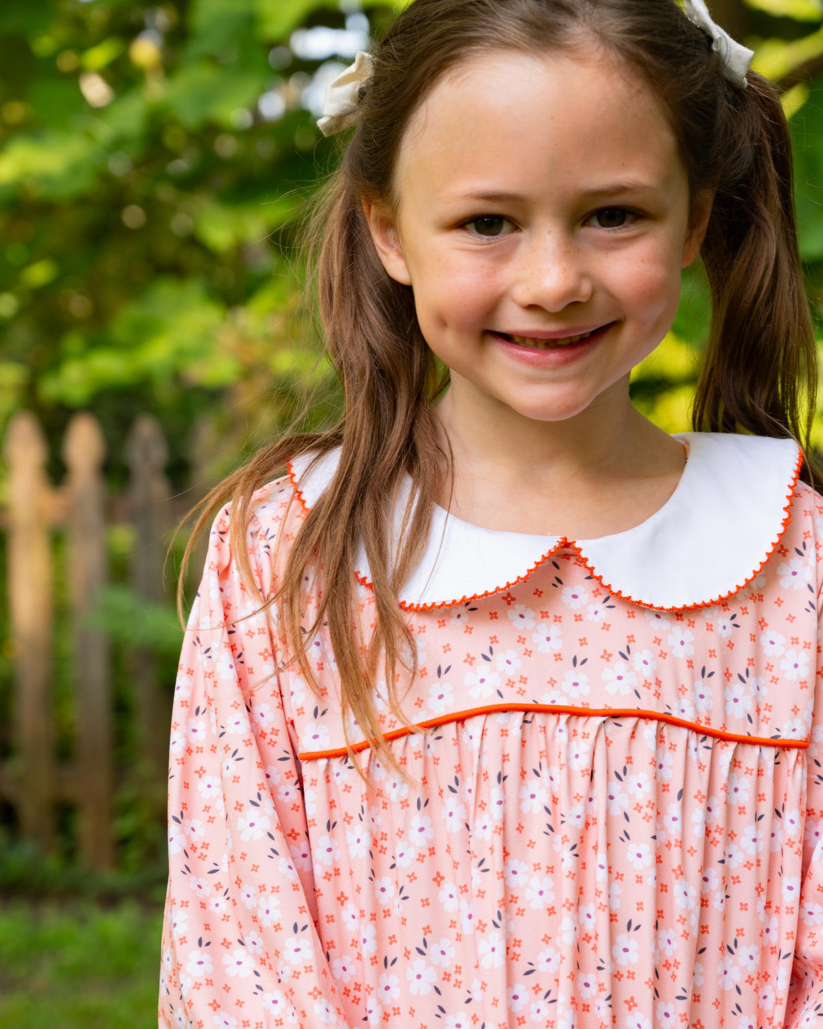 Pumpkin Applique Floral Knit Dress