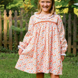 Fall Floral Smocked Dress