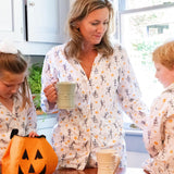 Dancing Skeleton Button Down Ladies Pajamas- FINAL SALE