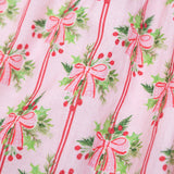 Holiday Bow Striped Dress