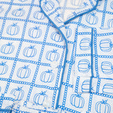 Blue Pumpkin Check Print Pajama Set