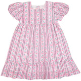 Ghost Stripe with Silver Lurex Dress