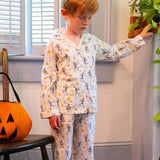 Dancing Skeleton Button Down Pajamas-FINAL SALE