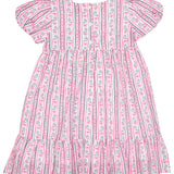 Ghost Stripe with Silver Lurex Dress