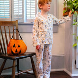 Dancing Skeleton Button Down Pajamas-FINAL SALE