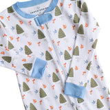 Woodland Creatures Pima Cotton Zip Up Pajamas- FINAL SALE