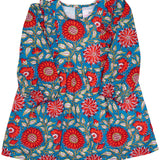 Fall Red Floral Print Dress
