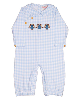 Turkey Applique Gingham Knit Longall