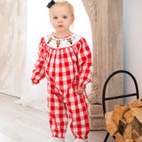 Rudolph the Reindeer Smocked Romper