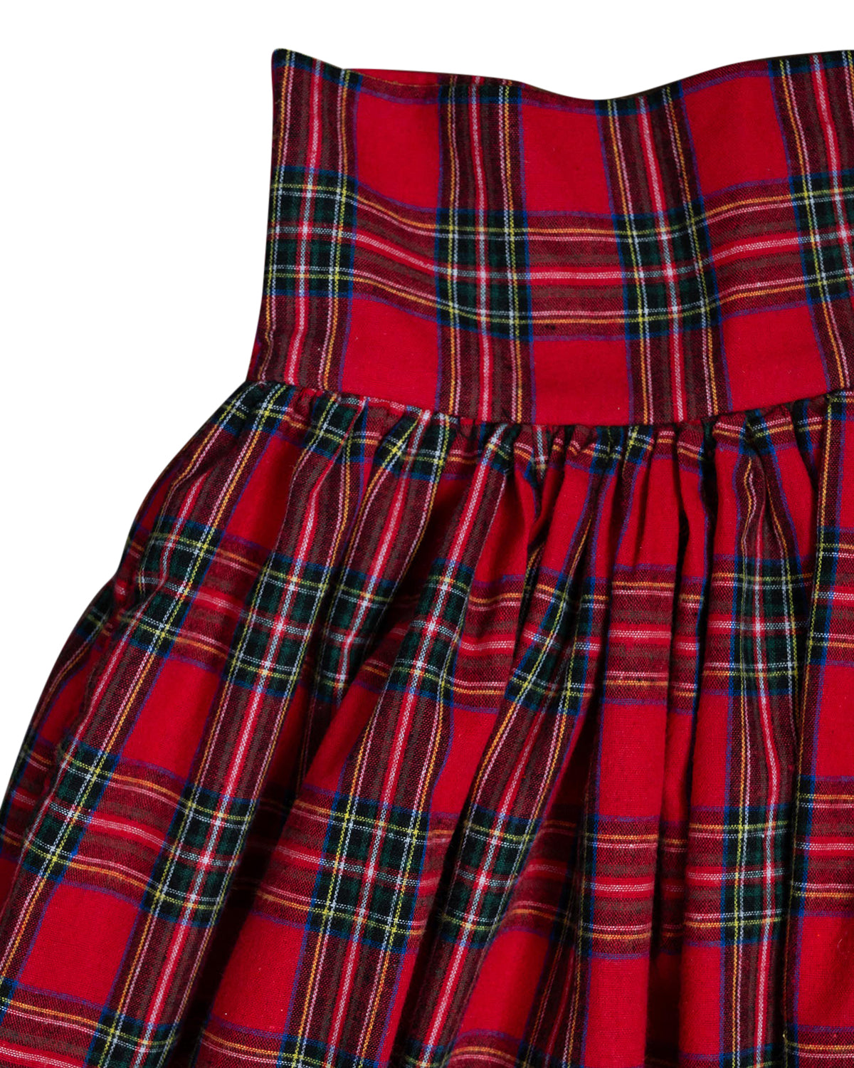 Red Tartan Plaid Maxi Skirt for Ladies