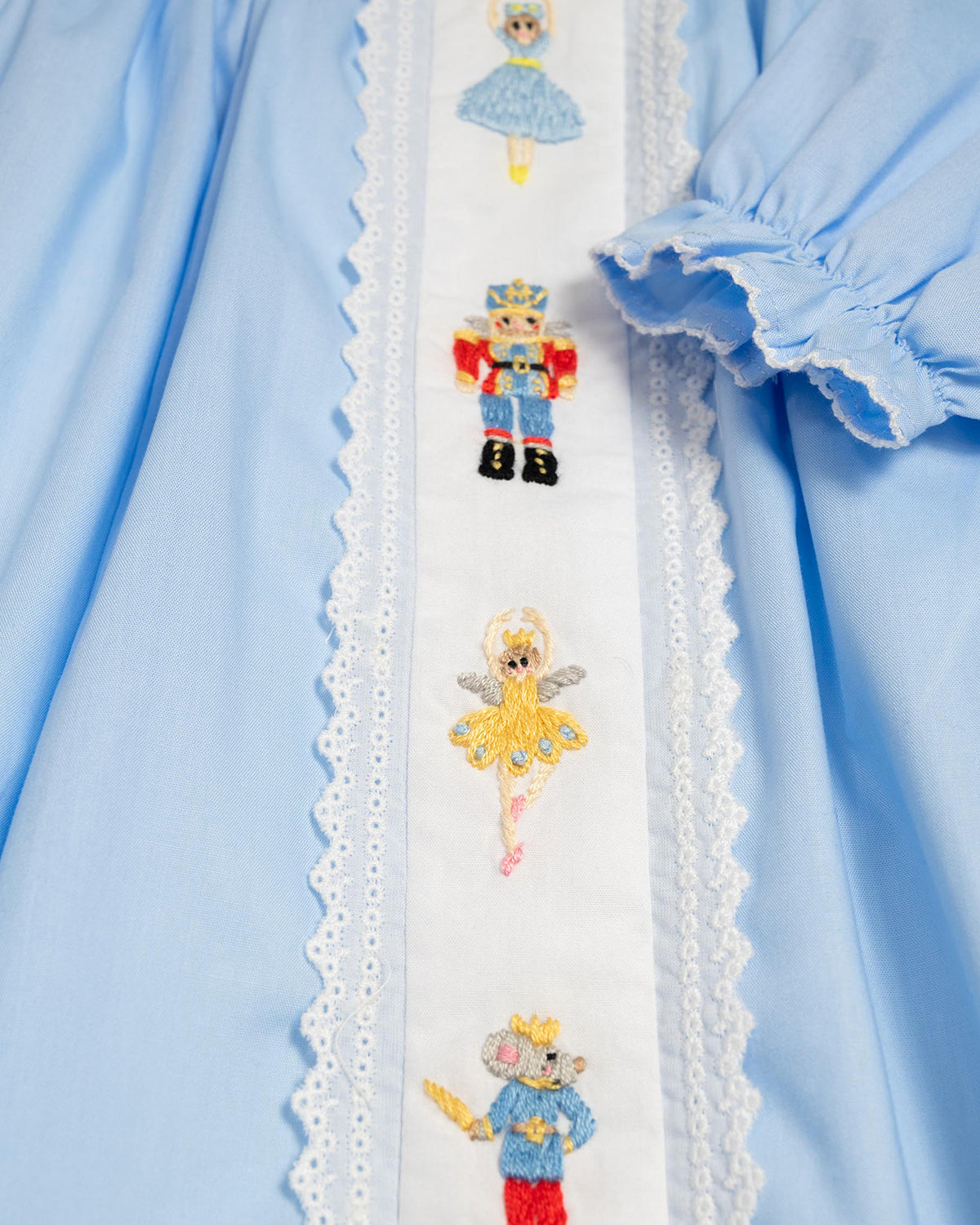 Hand Embroidered Blue Nutcracker Ballet Dress