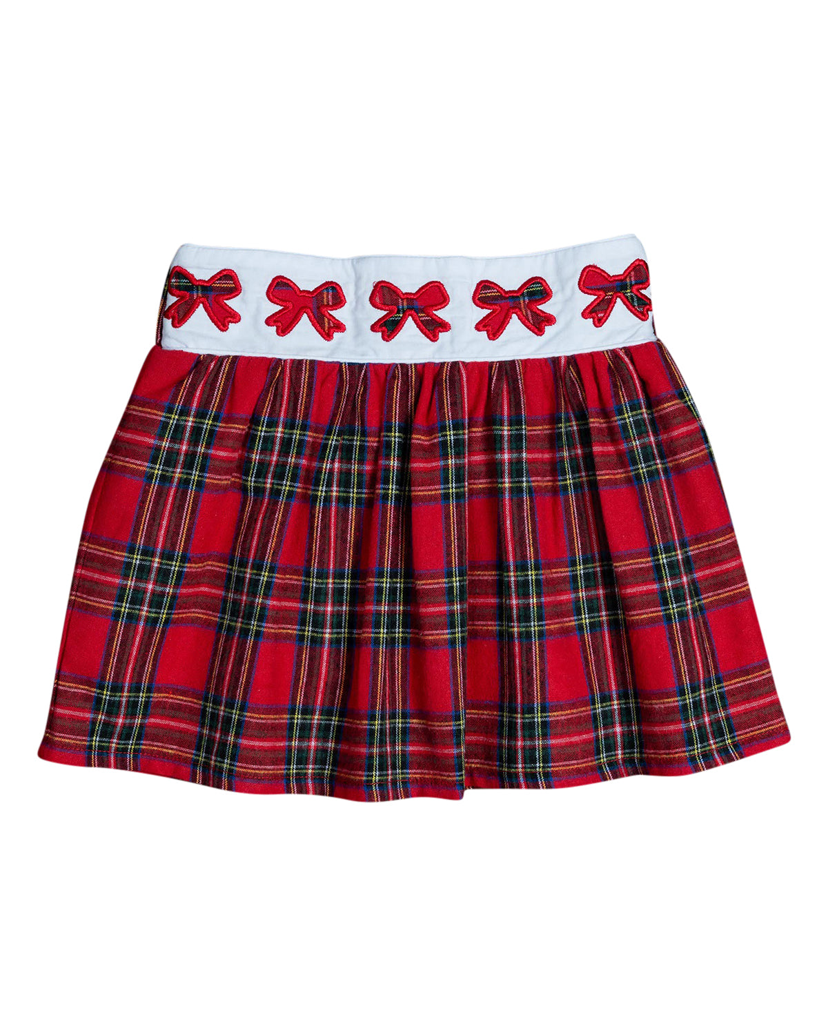 Red Tartan Plaid Bow Skirt