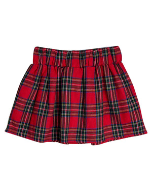 Red Tartan Plaid Bow Skirt