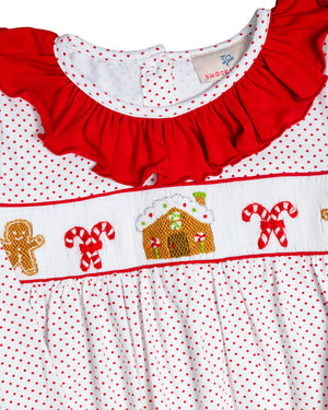 Gingerbread Candy Cane Knit Dress