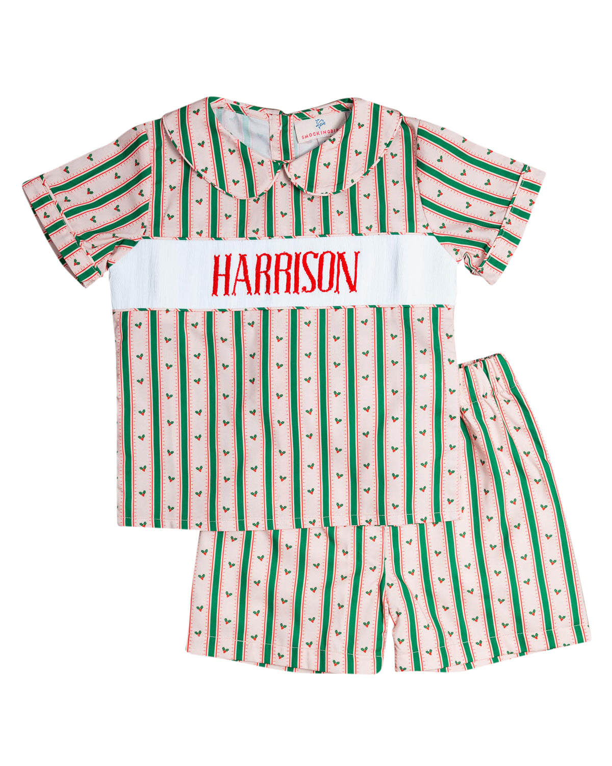 Vintage Holly Custom Name Smocked Shorts Set
