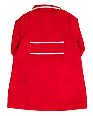 Red Coat with Front Pockets