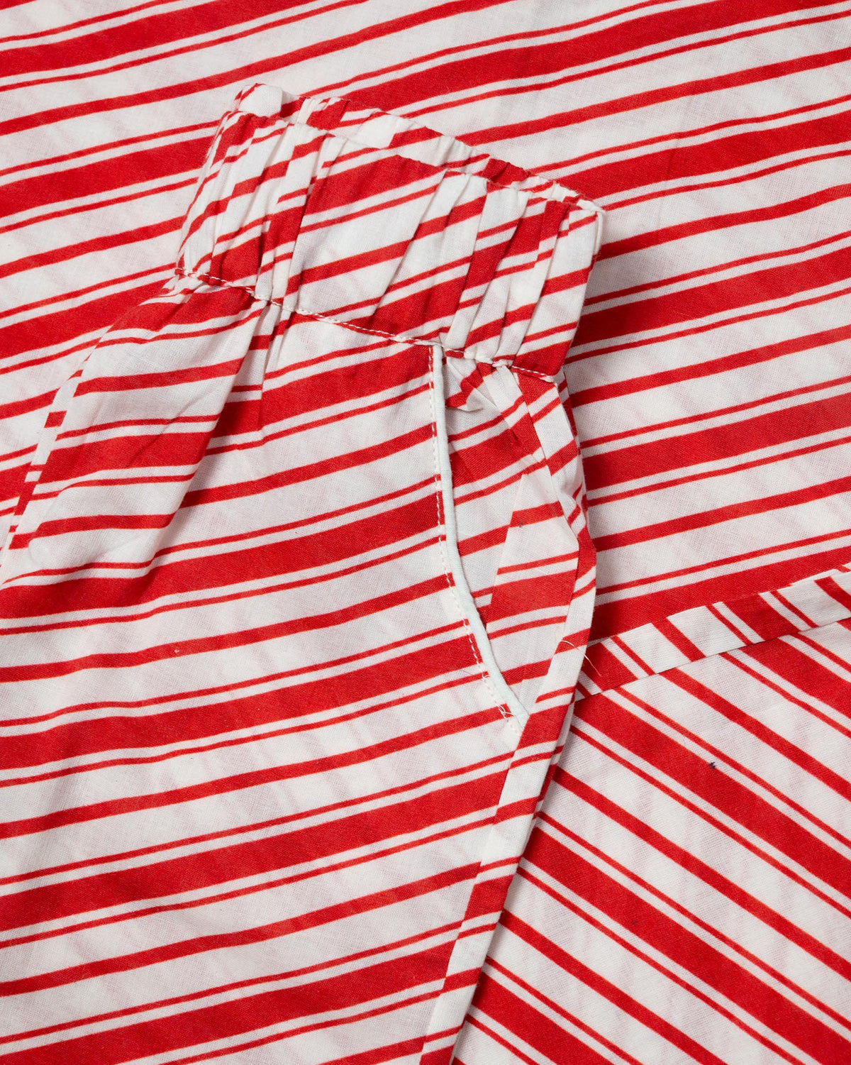 Candy Cane Striped Button Down Pajamas for Adult