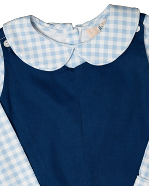 Navy Longall with Knit Shirt