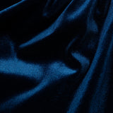 Navy Velvet Longall with Red Tartan Trim