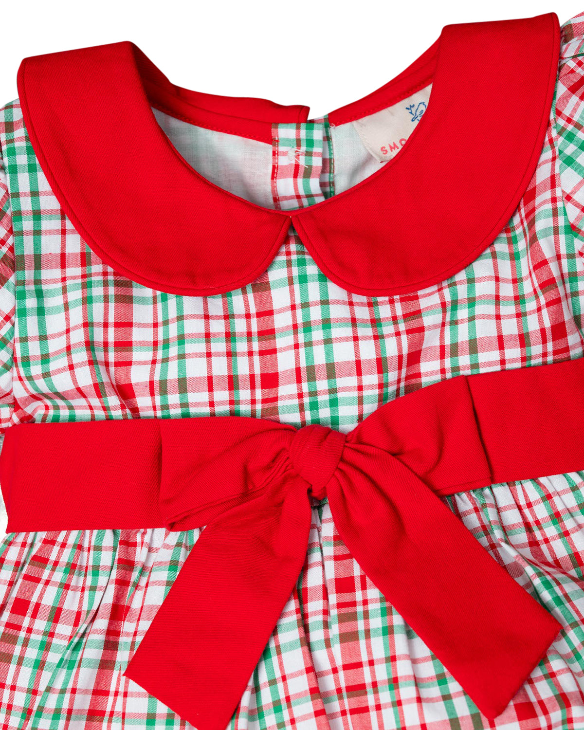 Holiday Plaid Bubble with Bow