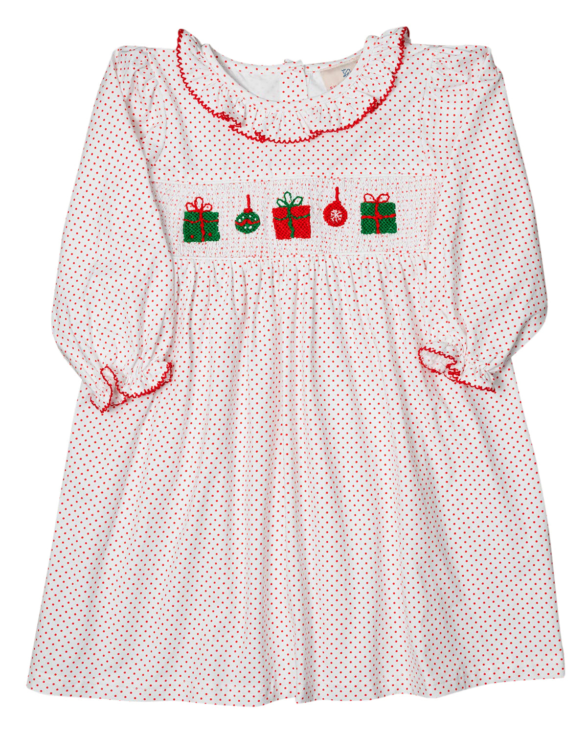 Presents Smocked Polka Dot Knit Dress
