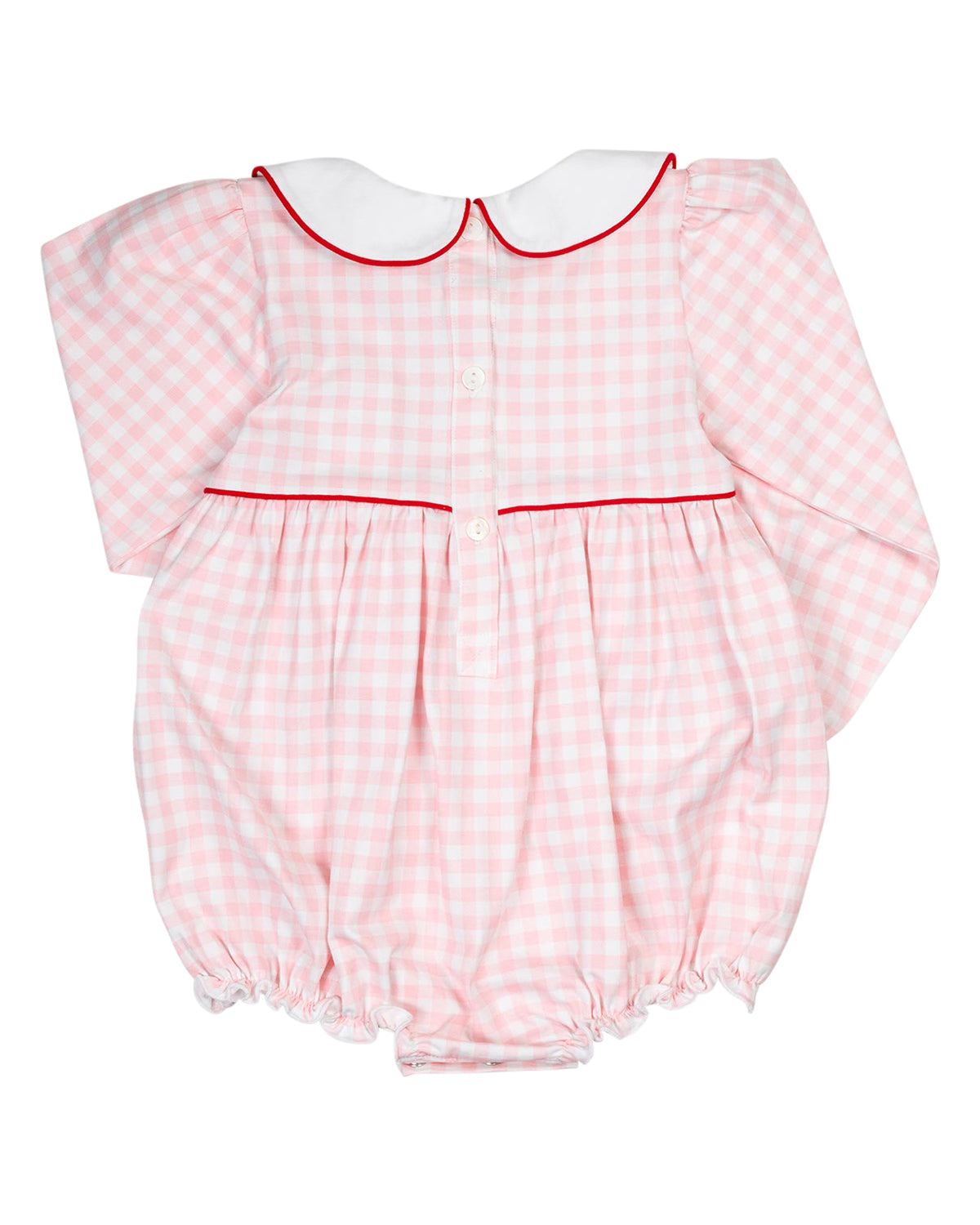 Heart Pockets Pink Gingham Knit Bubble