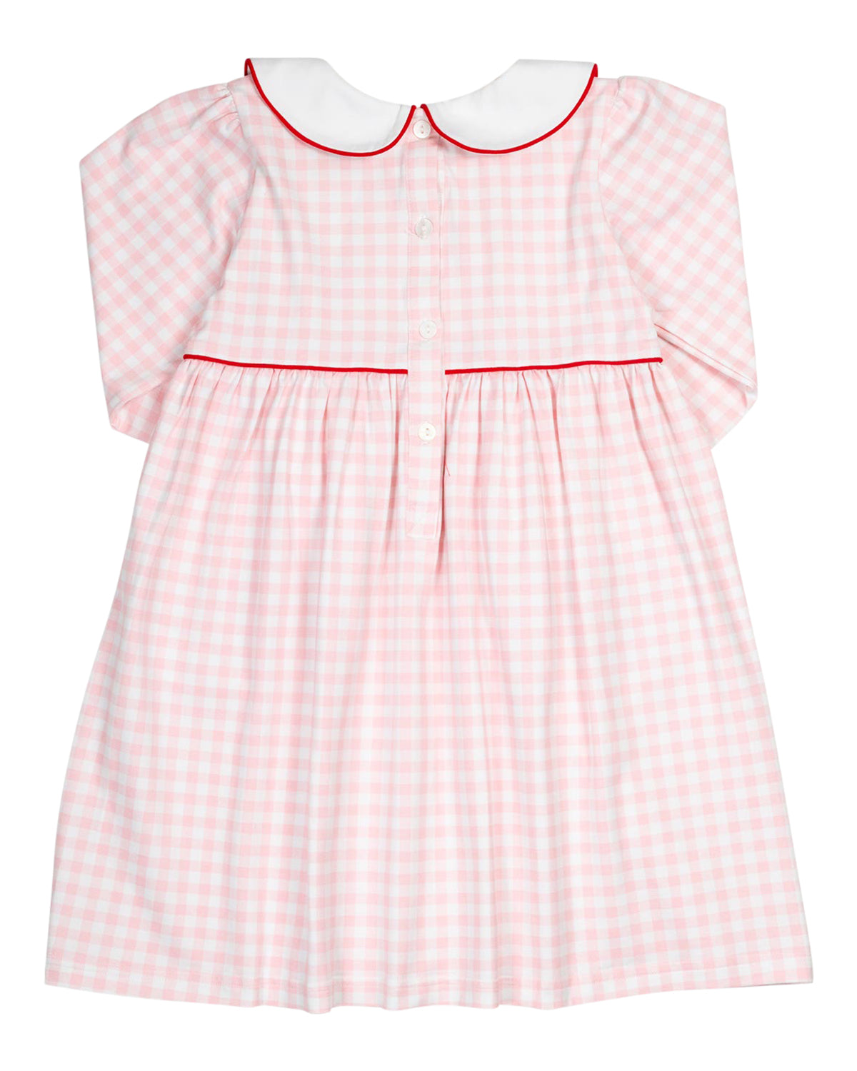 Heart Pockets Pink Gingham Knit Dress